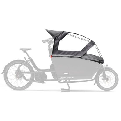 Elektrische bakfiets 2 wielen Urban Arrow FamilyNext Advanced in stadsomgeving