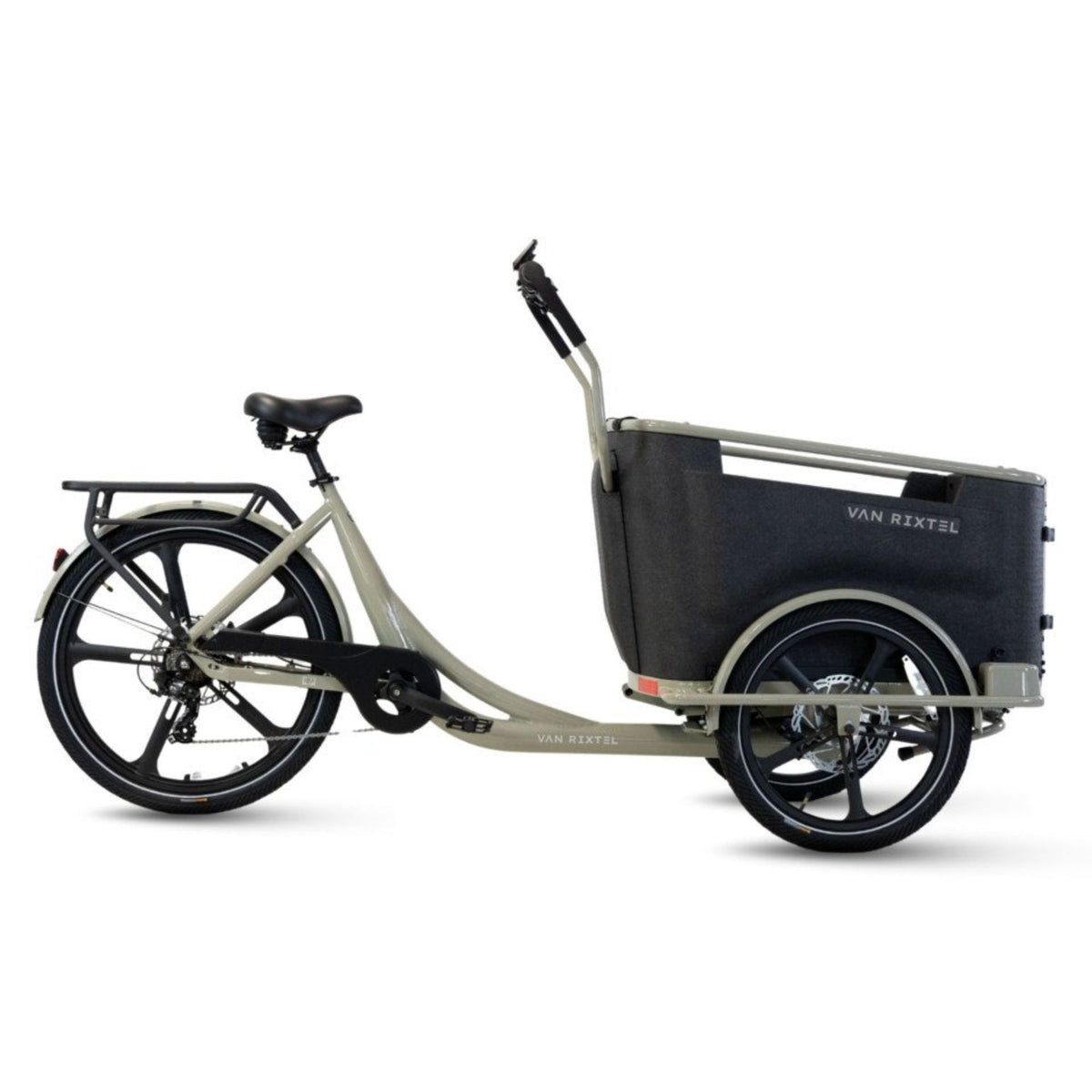 Elektrische bakfiets hond met lage instap en ruime EPP-bak