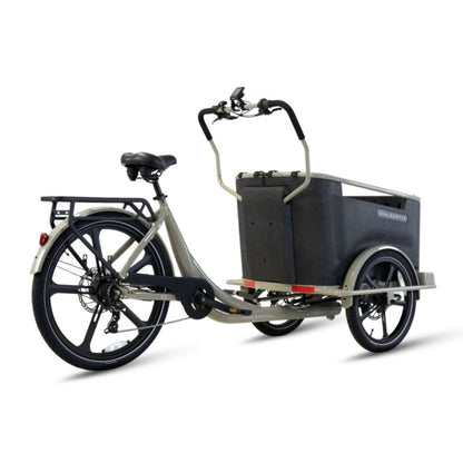 Elektrische bakfiets hond met lage instap en ruime EPP-bak