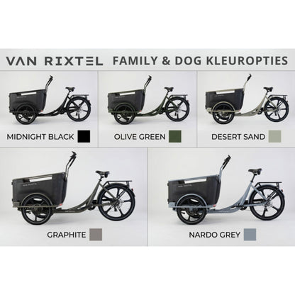 Elektrische bakfiets hond met lage instap en ruime EPP-bak