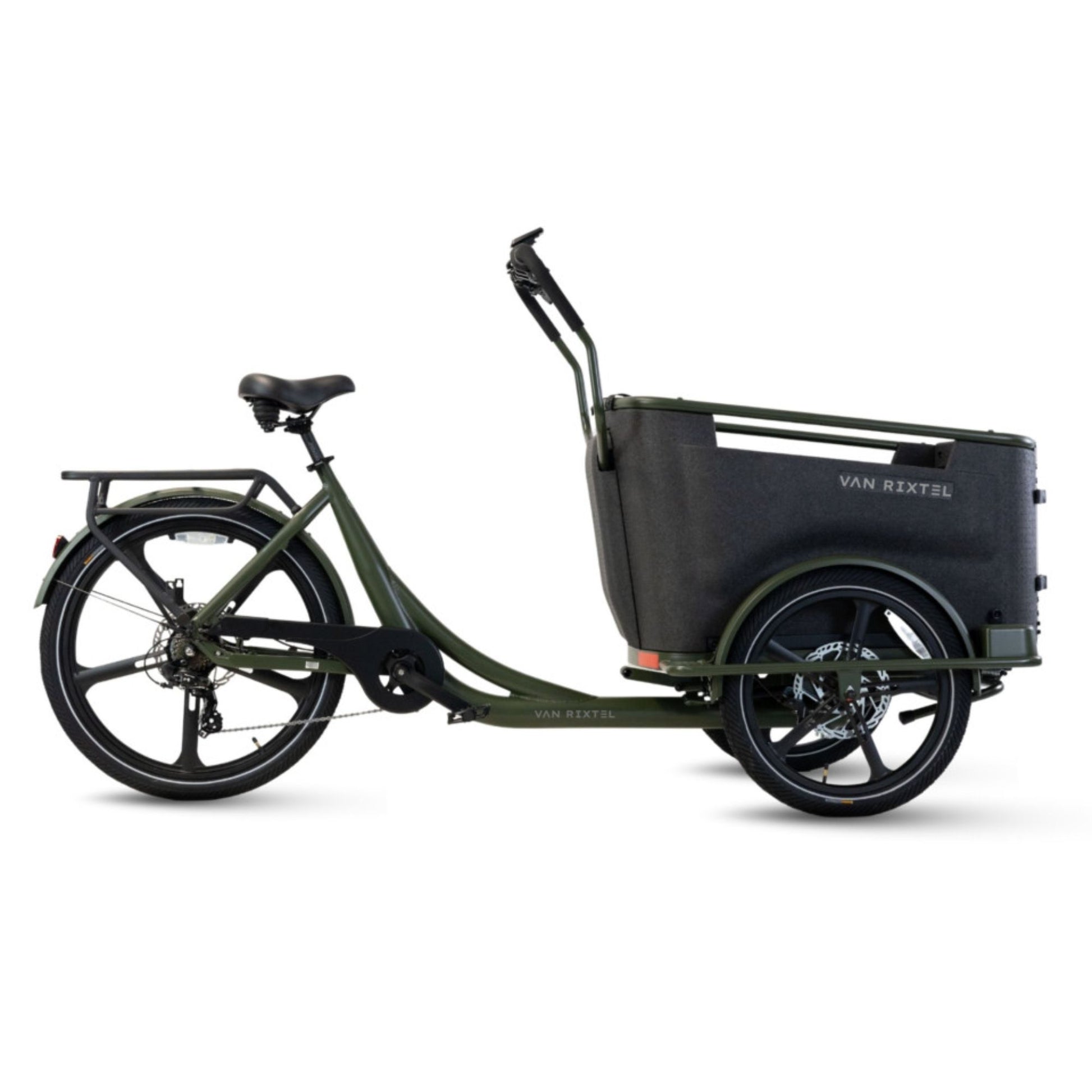 Elektrische bakfiets hond met lage instap en ruime EPP-bak