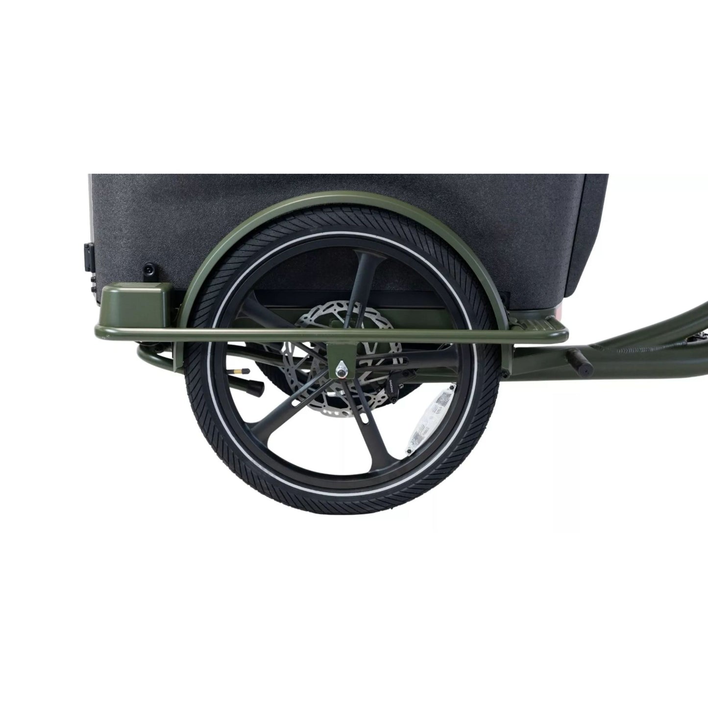 Elektrische bakfiets driewieler Van Rixtel Family met ruime gezinsbak en veiligheidsdeurtje