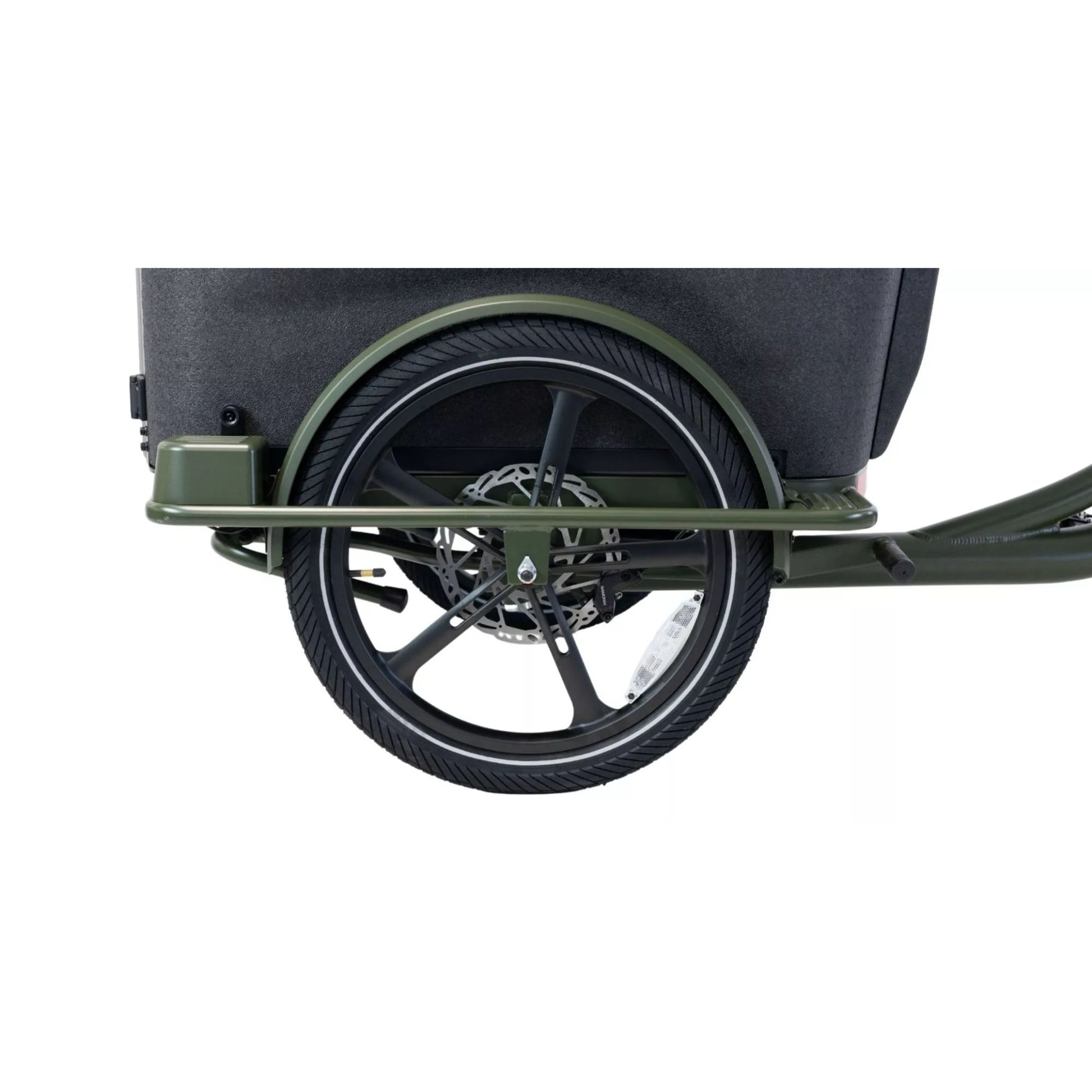 Elektrische bakfiets driewieler Van Rixtel Family met ruime gezinsbak en veiligheidsdeurtje