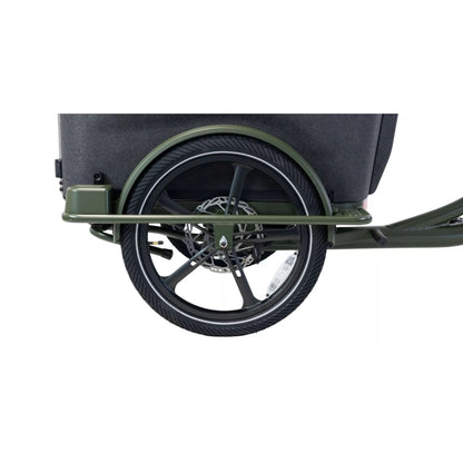 Elektrische bakfiets driewieler Van Rixtel Family met ruime gezinsbak en veiligheidsdeurtje