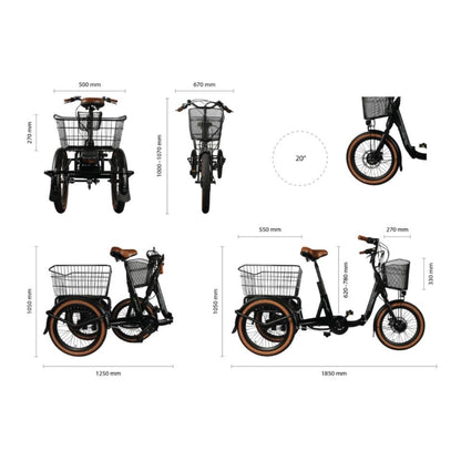 Elektrische driewieler Van Rixtel Swing Compact Fold met swing-functie