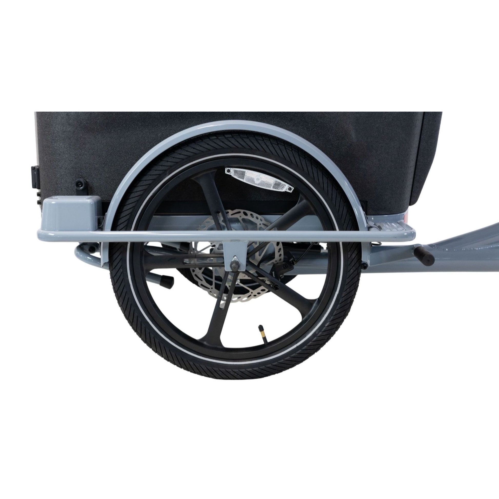 Elektrische bakfiets driewieler Van Rixtel Family met ruime gezinsbak en veiligheidsdeurtje